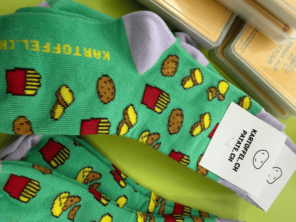 Die Socken von Kartoffel.ch waren zum Schmunzeln. (Foto: kim)